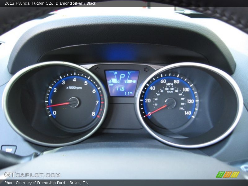 Diamond Silver / Black 2013 Hyundai Tucson GLS