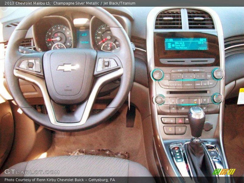 Champagne Silver Metallic / Jet Black/Titanium 2013 Chevrolet Malibu LS