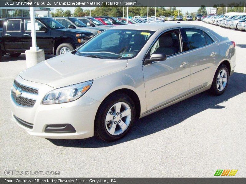 Champagne Silver Metallic / Jet Black/Titanium 2013 Chevrolet Malibu LS