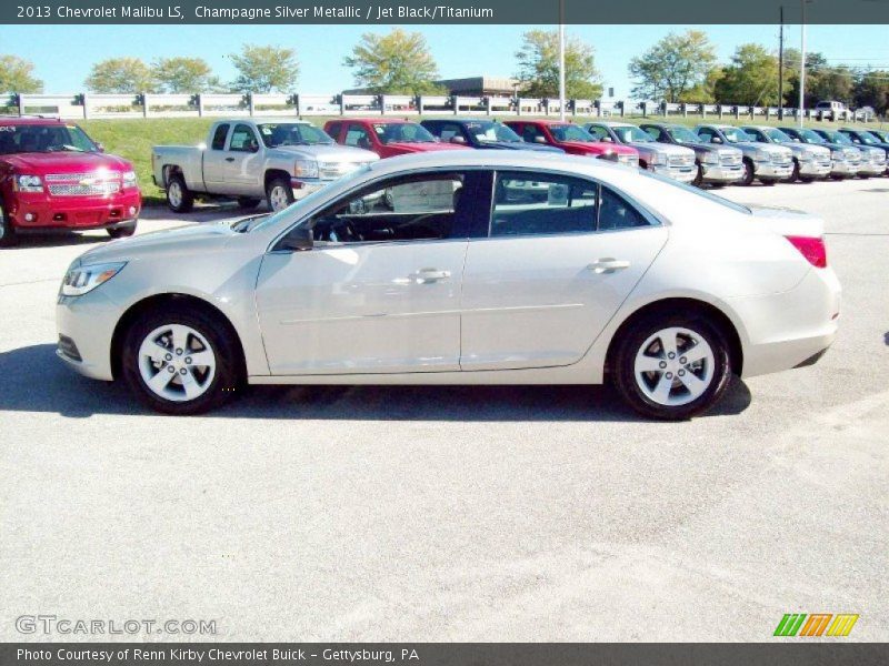 Champagne Silver Metallic / Jet Black/Titanium 2013 Chevrolet Malibu LS