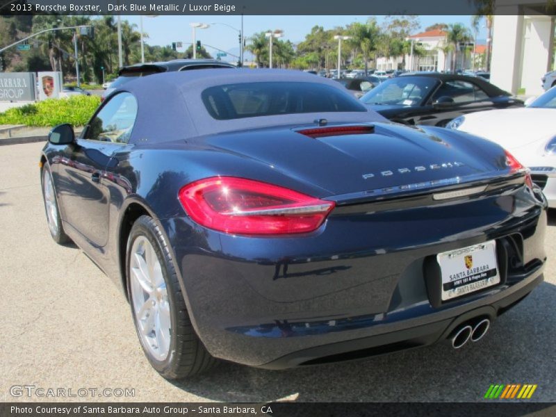 Dark Blue Metallic / Luxor Beige 2013 Porsche Boxster