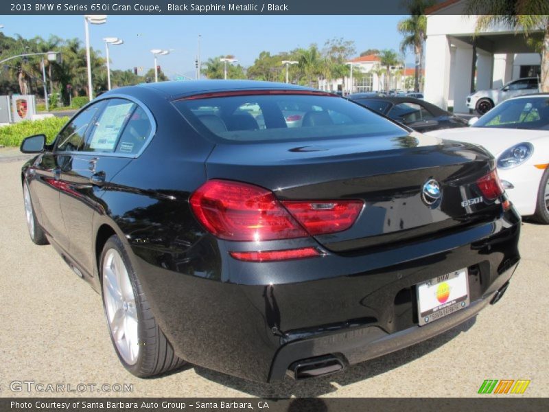 Black Sapphire Metallic / Black 2013 BMW 6 Series 650i Gran Coupe
