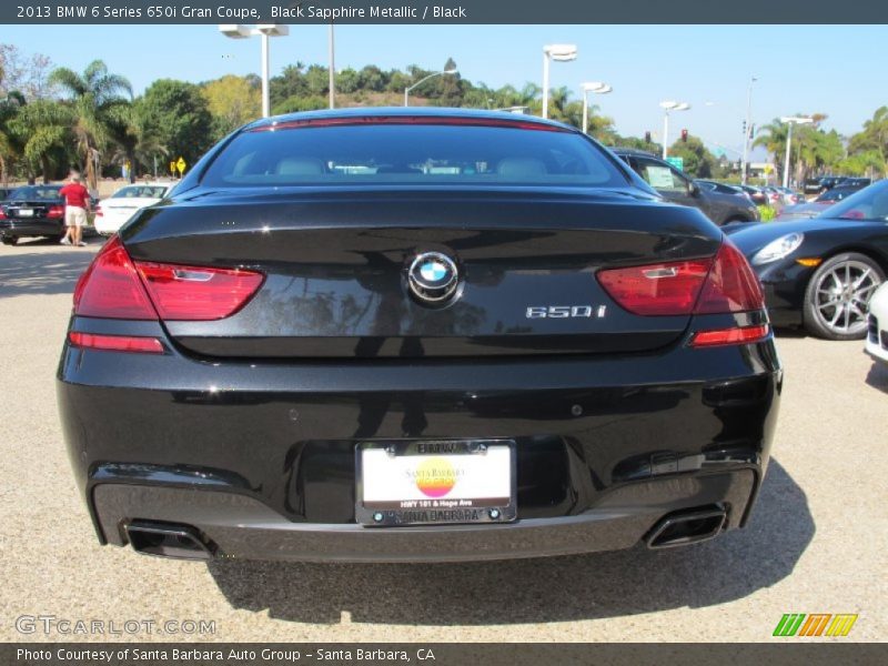 Black Sapphire Metallic / Black 2013 BMW 6 Series 650i Gran Coupe