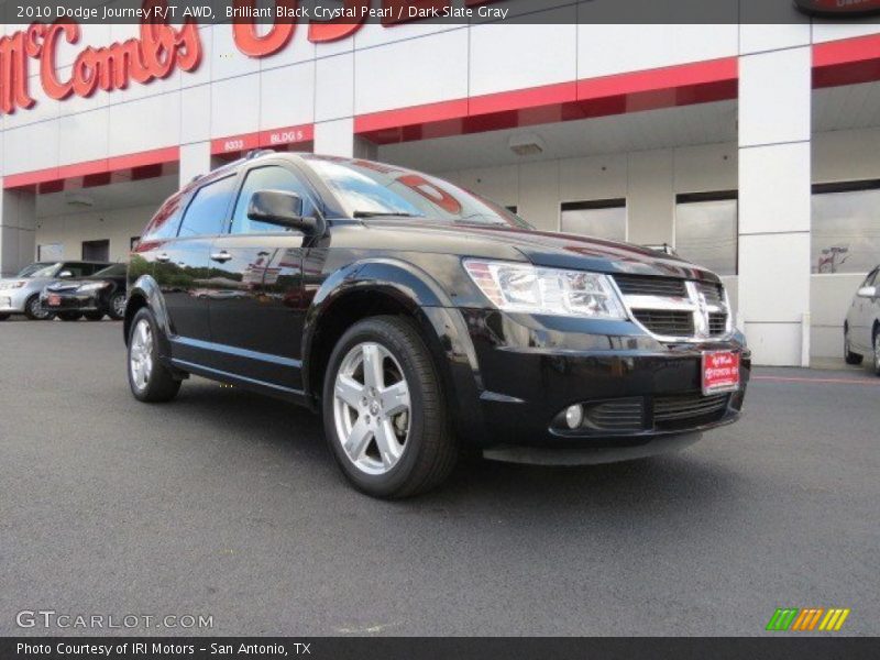 Brilliant Black Crystal Pearl / Dark Slate Gray 2010 Dodge Journey R/T AWD