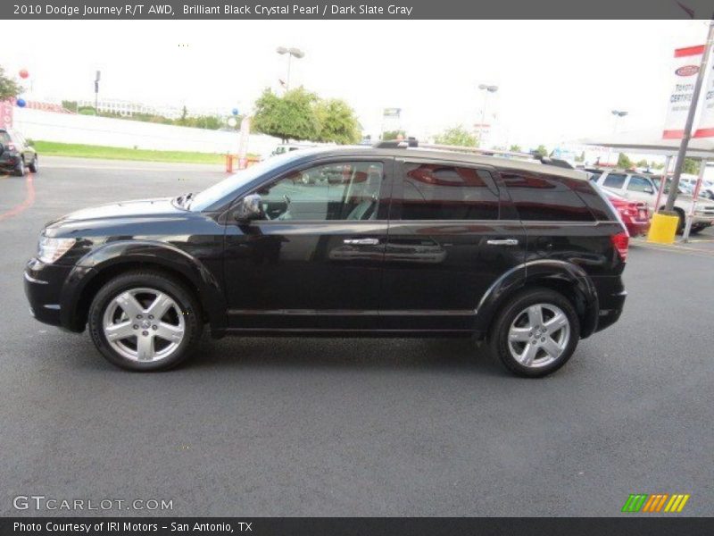 Brilliant Black Crystal Pearl / Dark Slate Gray 2010 Dodge Journey R/T AWD