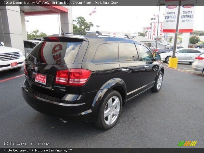 Brilliant Black Crystal Pearl / Dark Slate Gray 2010 Dodge Journey R/T AWD