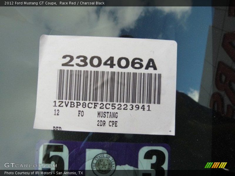 Race Red / Charcoal Black 2012 Ford Mustang GT Coupe
