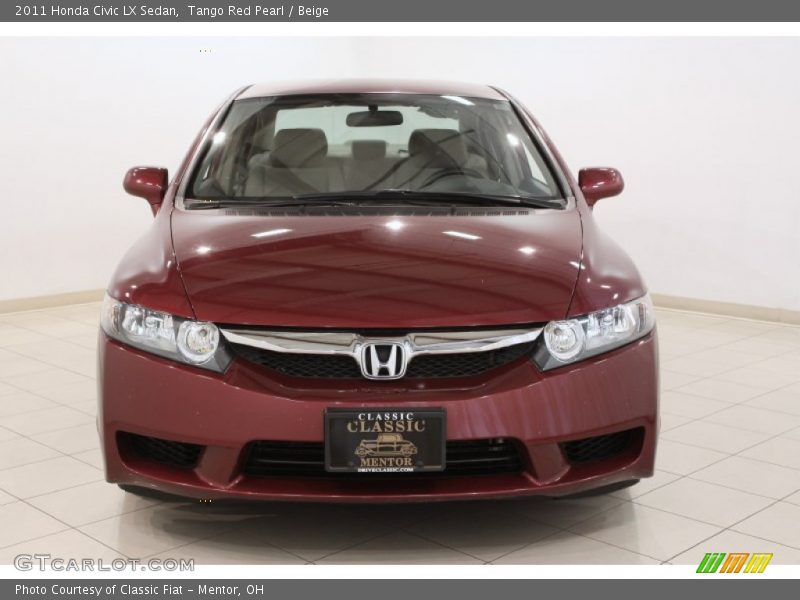 Tango Red Pearl / Beige 2011 Honda Civic LX Sedan