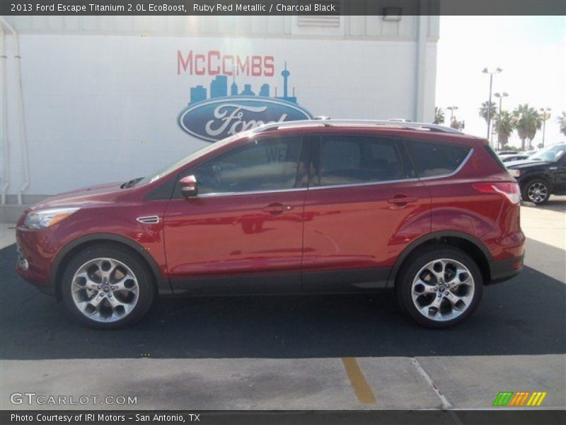 Ruby Red Metallic / Charcoal Black 2013 Ford Escape Titanium 2.0L EcoBoost