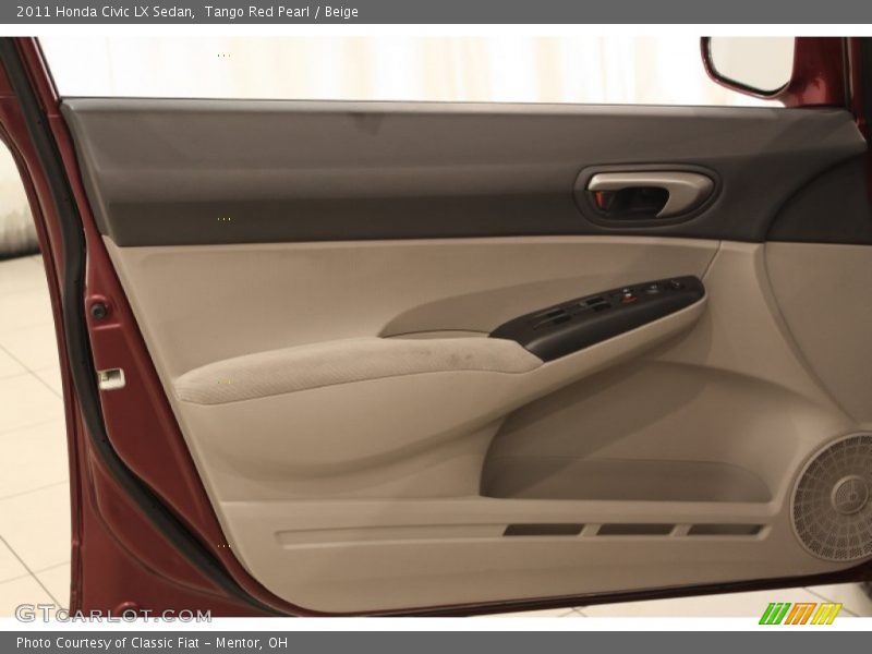 Tango Red Pearl / Beige 2011 Honda Civic LX Sedan