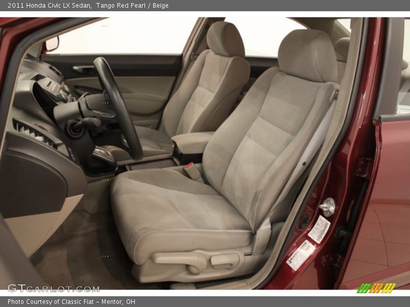 Tango Red Pearl / Beige 2011 Honda Civic LX Sedan