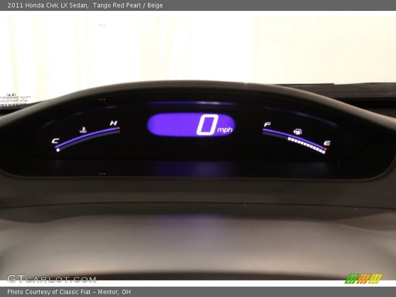 Tango Red Pearl / Beige 2011 Honda Civic LX Sedan
