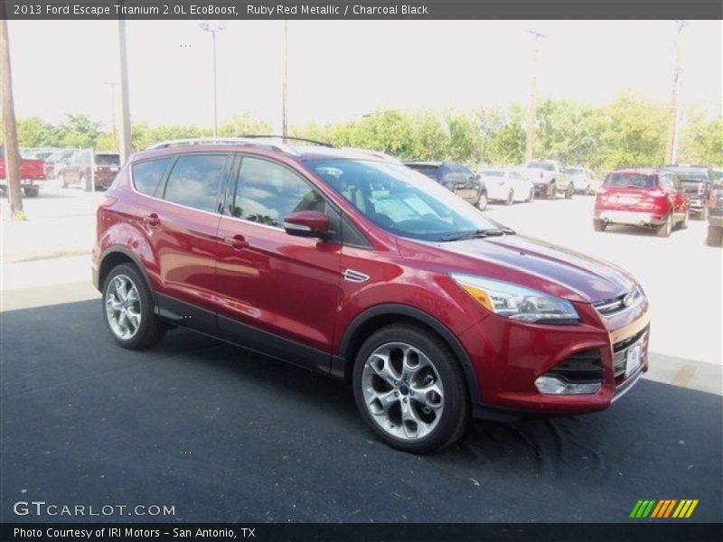 Ruby Red Metallic / Charcoal Black 2013 Ford Escape Titanium 2.0L EcoBoost