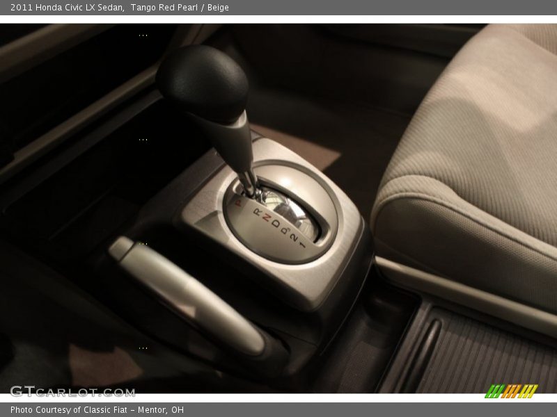 Tango Red Pearl / Beige 2011 Honda Civic LX Sedan