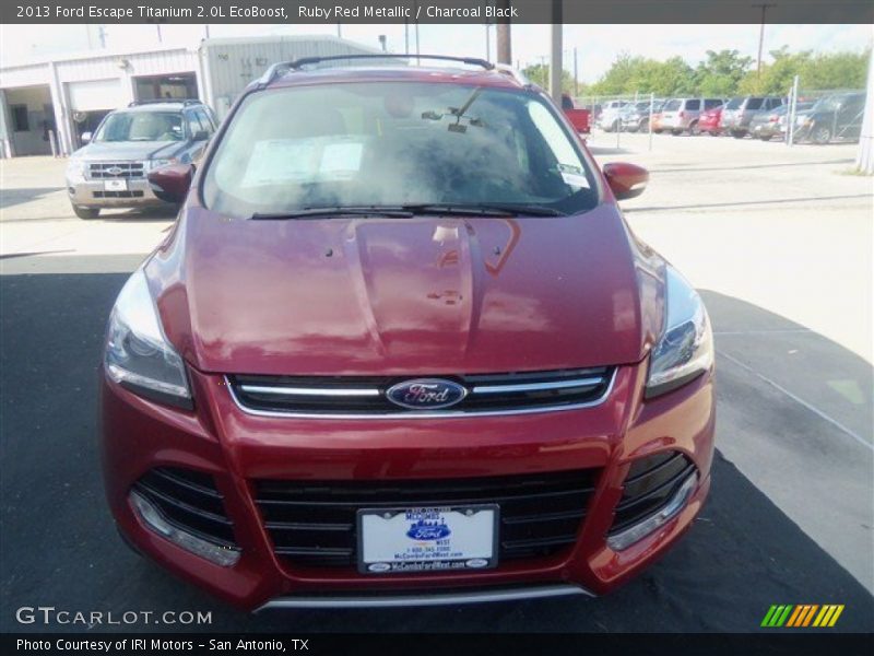 Ruby Red Metallic / Charcoal Black 2013 Ford Escape Titanium 2.0L EcoBoost