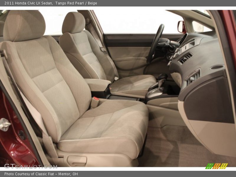 Tango Red Pearl / Beige 2011 Honda Civic LX Sedan