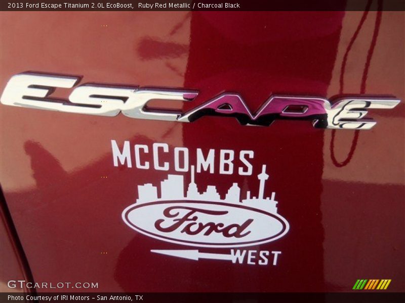 Ruby Red Metallic / Charcoal Black 2013 Ford Escape Titanium 2.0L EcoBoost