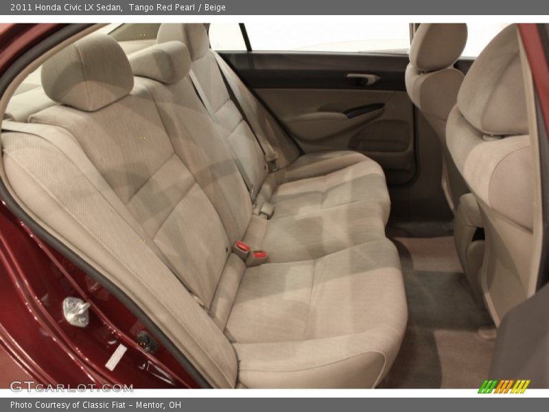 Tango Red Pearl / Beige 2011 Honda Civic LX Sedan