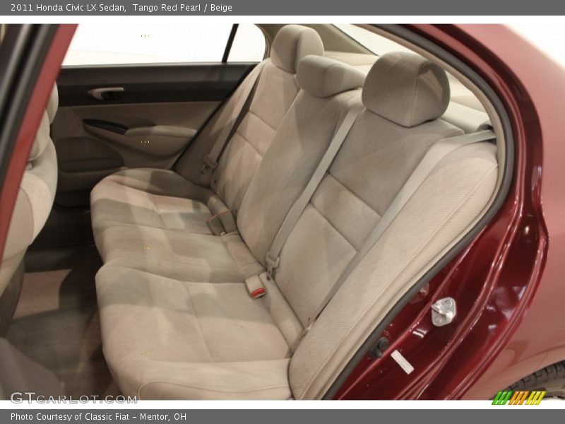 Tango Red Pearl / Beige 2011 Honda Civic LX Sedan