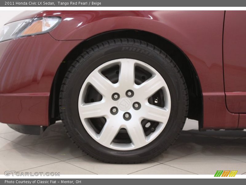 Tango Red Pearl / Beige 2011 Honda Civic LX Sedan