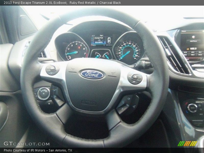 Ruby Red Metallic / Charcoal Black 2013 Ford Escape Titanium 2.0L EcoBoost