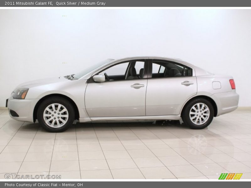 Quick Silver / Medium Gray 2011 Mitsubishi Galant FE