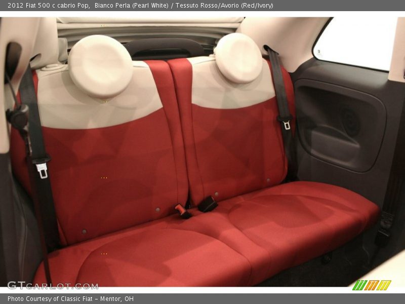 Rear Seat of 2012 500 c cabrio Pop