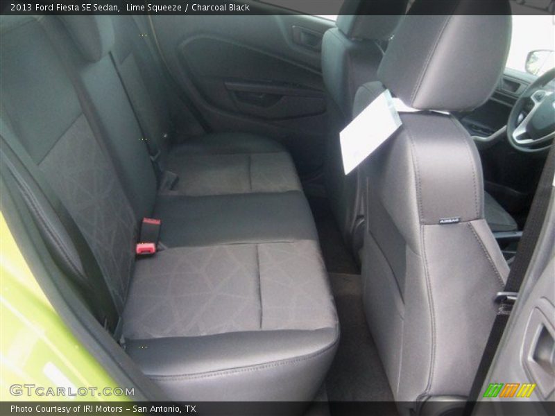 Lime Squeeze / Charcoal Black 2013 Ford Fiesta SE Sedan