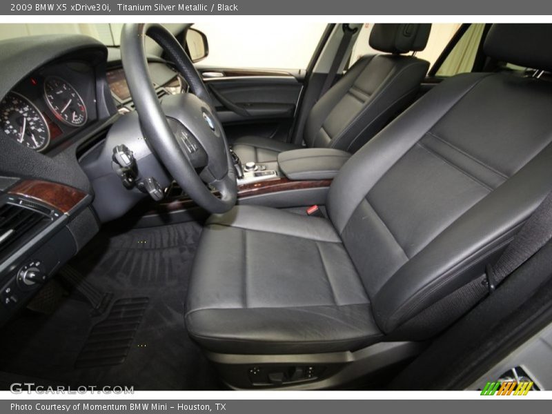 Titanium Silver Metallic / Black 2009 BMW X5 xDrive30i