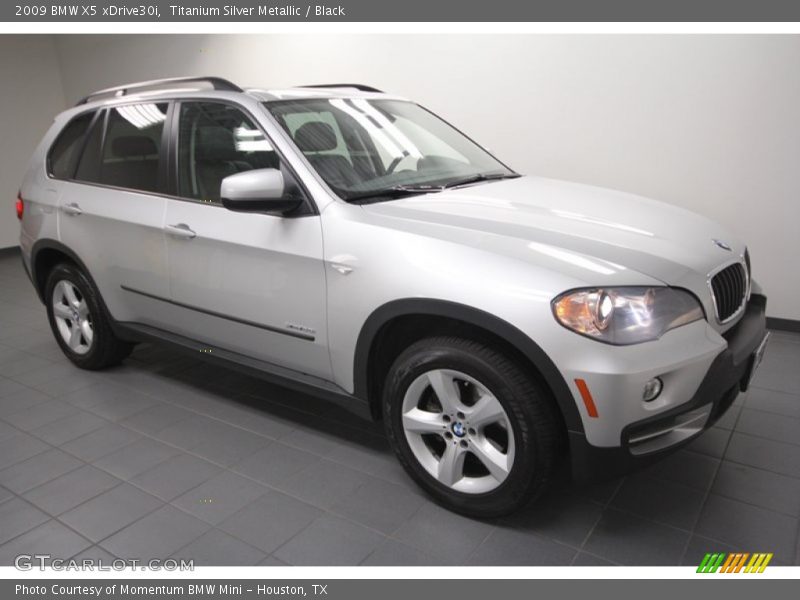 Titanium Silver Metallic / Black 2009 BMW X5 xDrive30i
