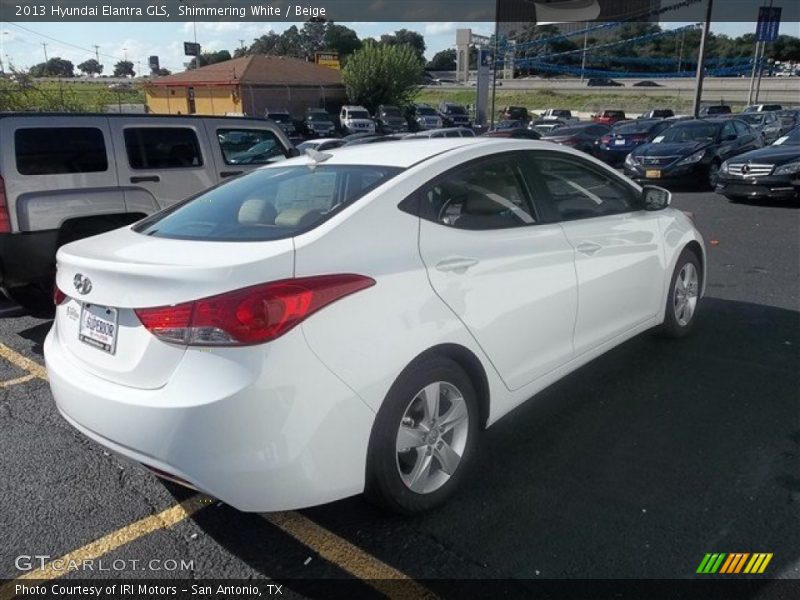 Shimmering White / Beige 2013 Hyundai Elantra GLS
