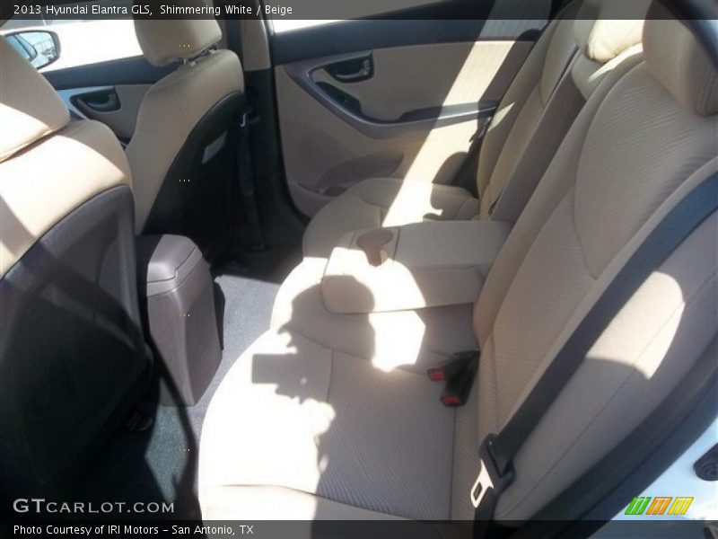 Shimmering White / Beige 2013 Hyundai Elantra GLS