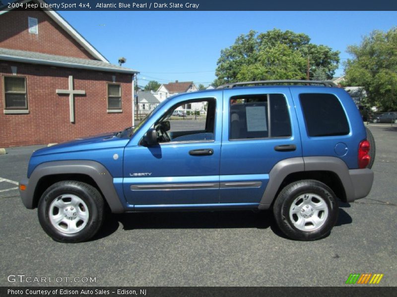 Atlantic Blue Pearl / Dark Slate Gray 2004 Jeep Liberty Sport 4x4