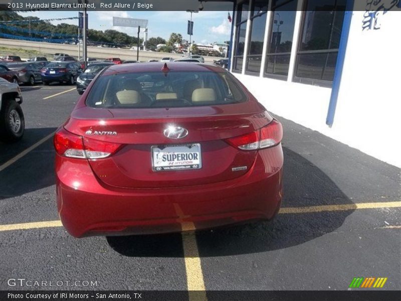 Red Allure / Beige 2013 Hyundai Elantra Limited
