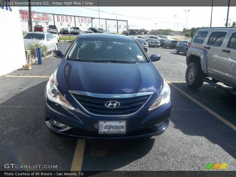 Indigo Night Blue / Gray 2013 Hyundai Sonata GLS