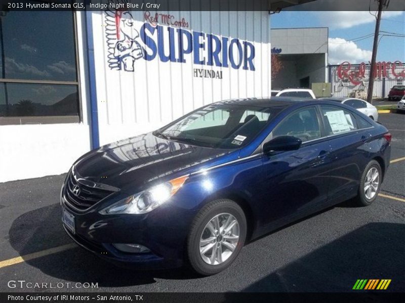 Indigo Night Blue / Gray 2013 Hyundai Sonata GLS