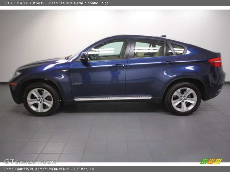 Deep Sea Blue Metallic / Sand Beige 2010 BMW X6 xDrive35i