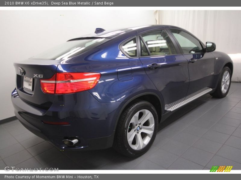 Deep Sea Blue Metallic / Sand Beige 2010 BMW X6 xDrive35i
