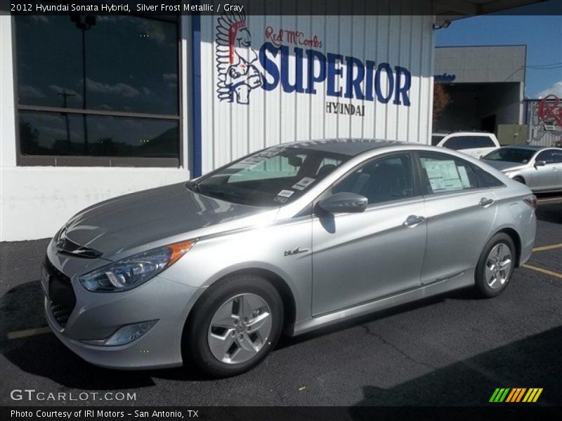 Silver Frost Metallic / Gray 2012 Hyundai Sonata Hybrid