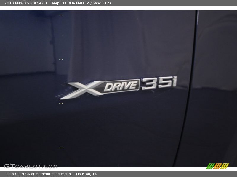 Deep Sea Blue Metallic / Sand Beige 2010 BMW X6 xDrive35i