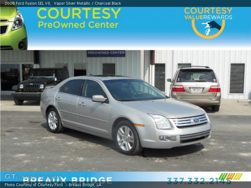Vapor Silver Metallic / Charcoal Black 2008 Ford Fusion SEL V6