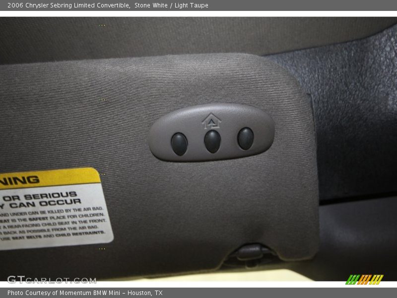 Stone White / Light Taupe 2006 Chrysler Sebring Limited Convertible