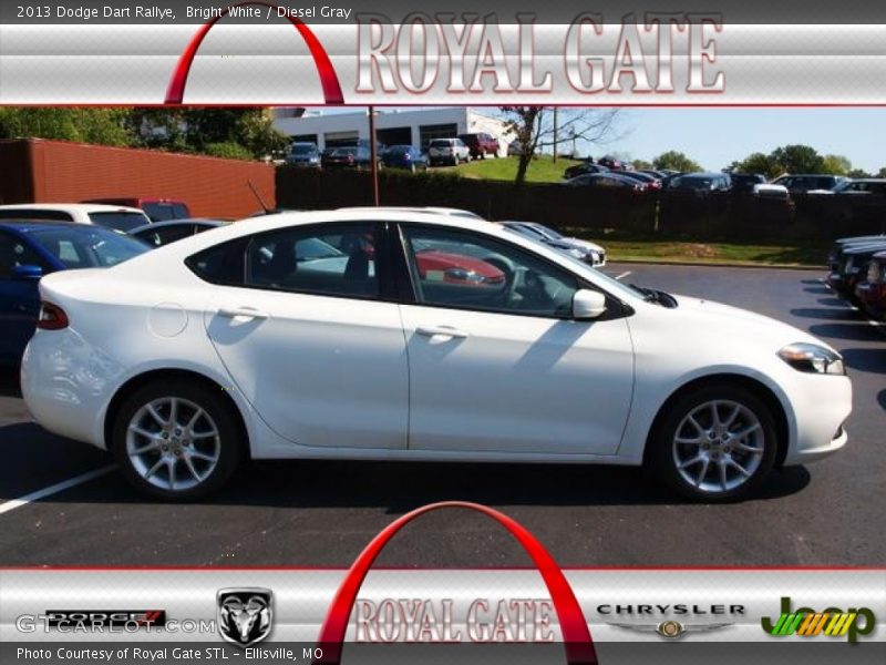 Bright White / Diesel Gray 2013 Dodge Dart Rallye