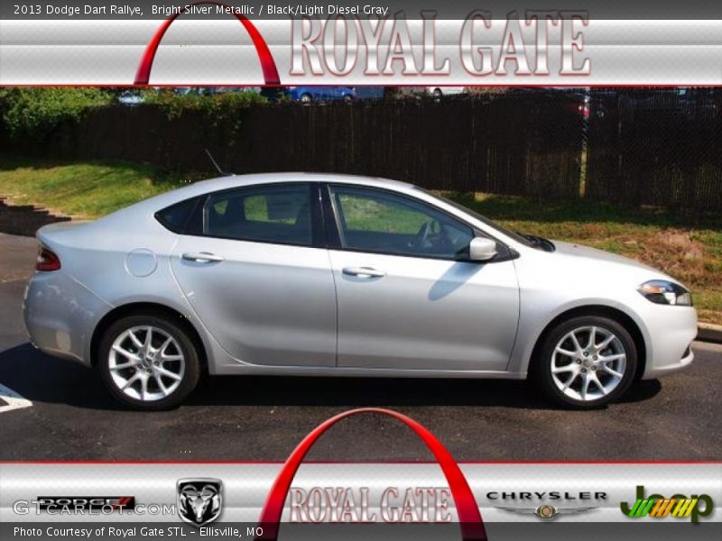 Bright Silver Metallic / Black/Light Diesel Gray 2013 Dodge Dart Rallye