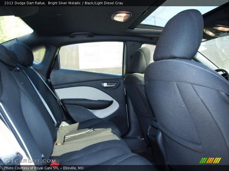 Bright Silver Metallic / Black/Light Diesel Gray 2013 Dodge Dart Rallye