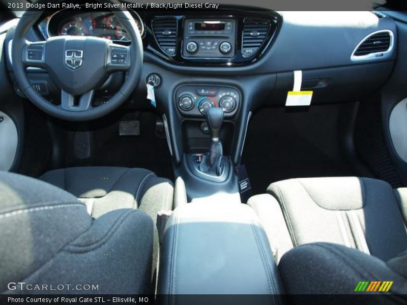 Bright Silver Metallic / Black/Light Diesel Gray 2013 Dodge Dart Rallye
