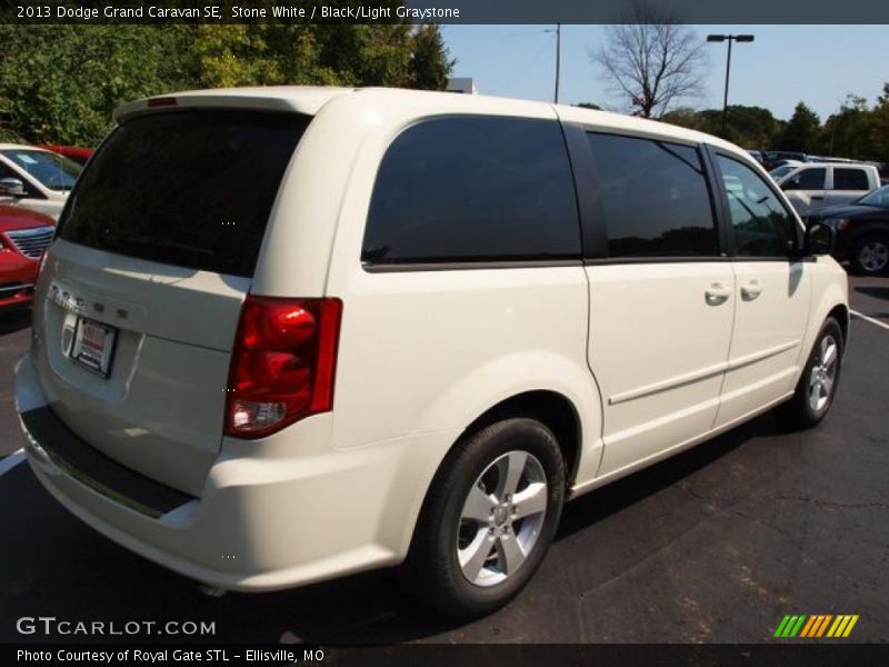 Stone White / Black/Light Graystone 2013 Dodge Grand Caravan SE