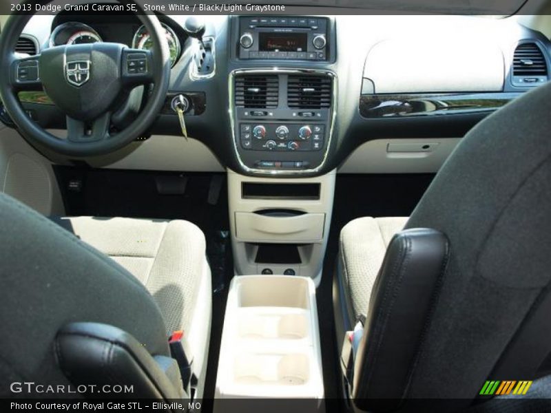 Stone White / Black/Light Graystone 2013 Dodge Grand Caravan SE