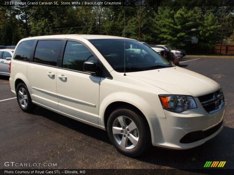 Stone White / Black/Light Graystone 2013 Dodge Grand Caravan SE