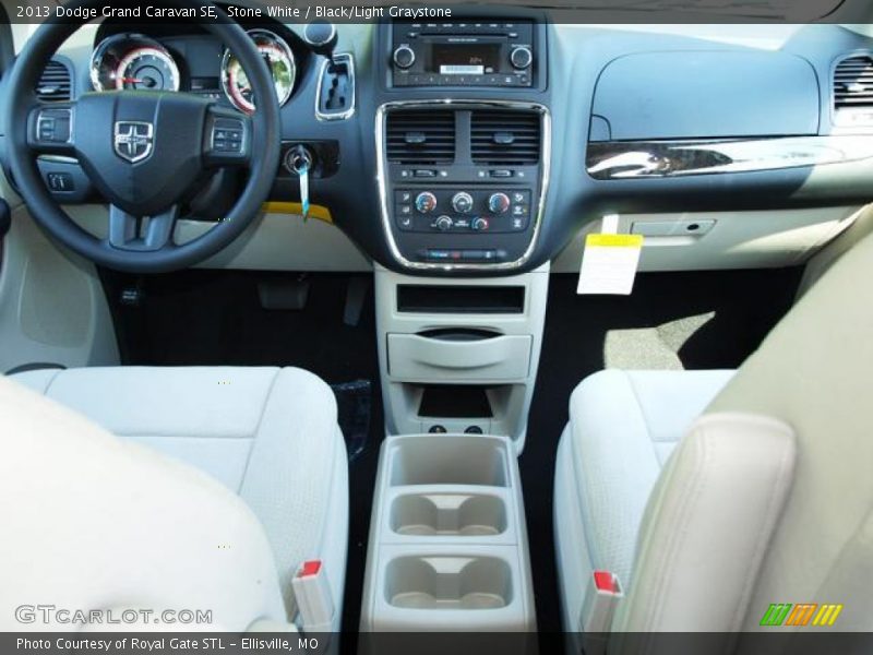 Stone White / Black/Light Graystone 2013 Dodge Grand Caravan SE